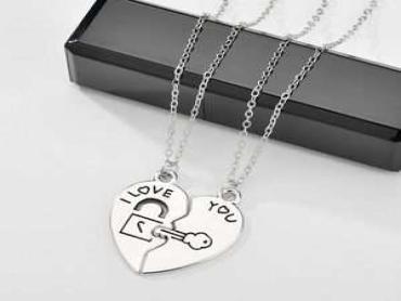 Fashion Couple Heart Necklace