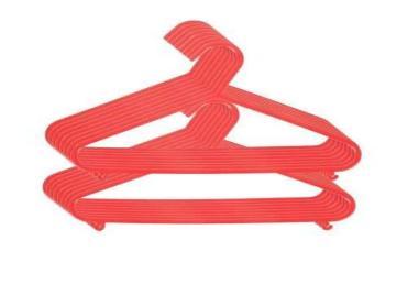 Pack Of 12(Dozen) RED Heavy-Duty Plastic Hangers