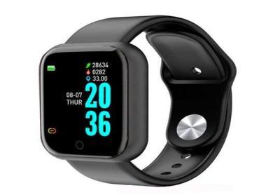 D20 Bluetooth-compatible Rechargeable Smart Watch-Black