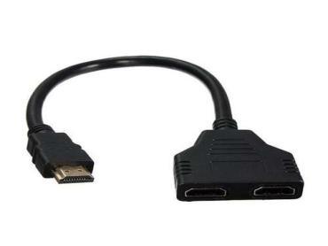 HDMI Male 1 To 2 Female Splitter Adapter Cable
