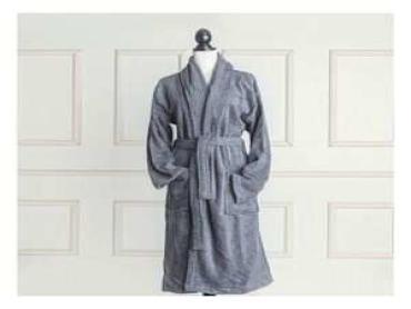 Fashion Towel Bathrobe Long Shawl Collar Plush Robe-unisex