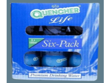 Quencher 6 Pack Drinking Water 500Ml