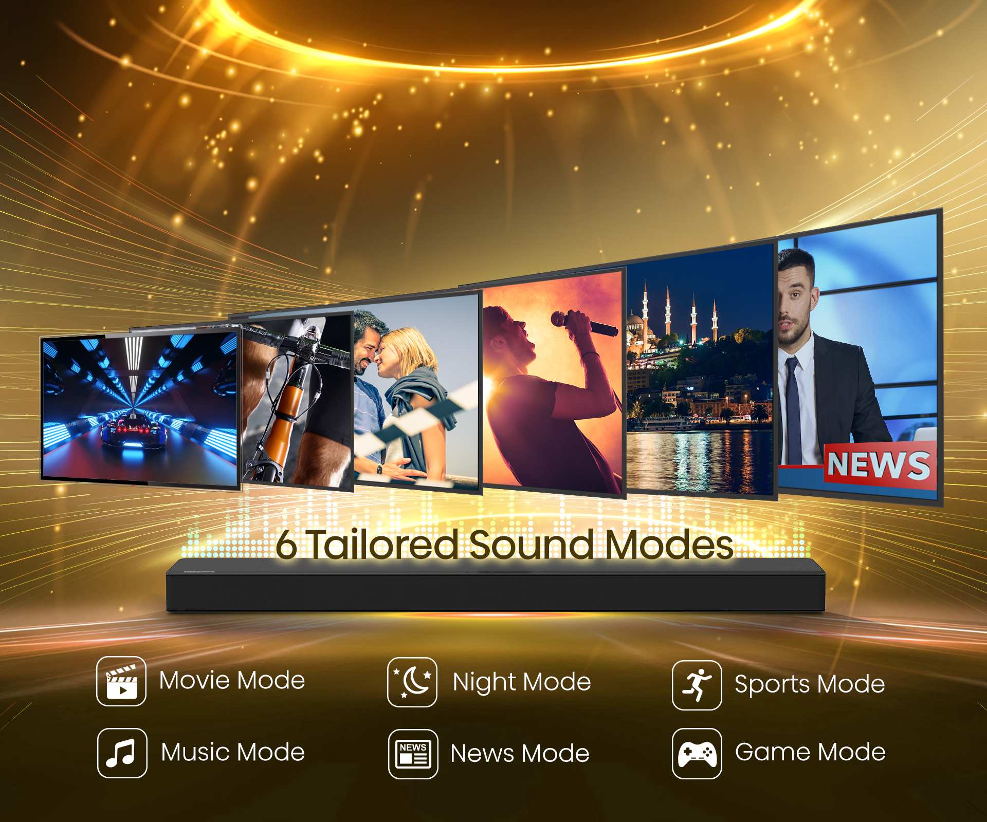 Unleash Powerful Sound with the Hisense HS2100 240W Soundbar 