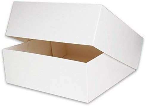 Cake Boxes 8x8x4 White Packaging for 1/2 Cakes