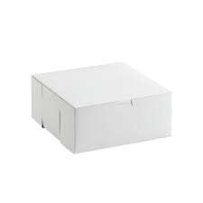 12 X 12 X 4 White Cake Box