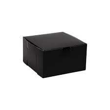 Black  12 X 12 X 4 Inches Cake Box