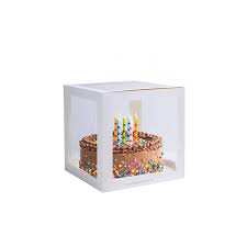 12X 12 X 12 White Pvc Cake Box