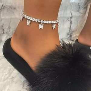 Crystal Butterfly Anklet Bracelet