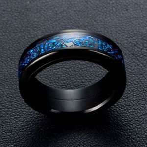 Fashion Titanium Couple Ring Plated Blue Alloy