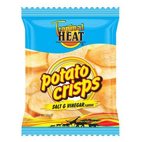 Tropical Heat Potato Crisps Salt & Vinegar 50g