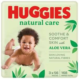 Huggies Baby Wipes Newborn Natural Care 168 Sheets