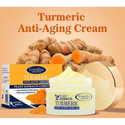 100% Organic Turmeric Moisturizing Brightening Anti-Aging Face Cream - 50ml