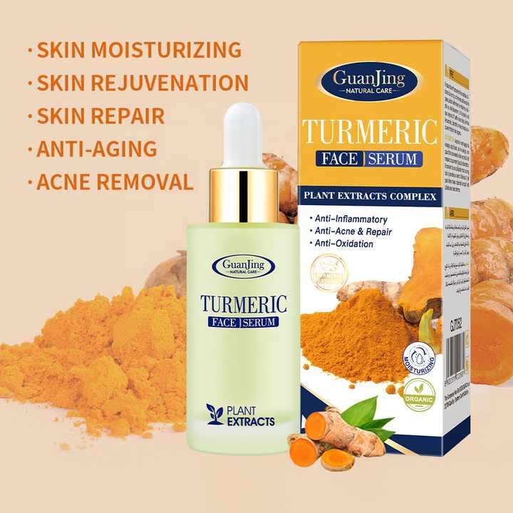 100% Organic Turmeric Serum Anti-Acne Anti-Aging Brightening Skin Serum for Face
