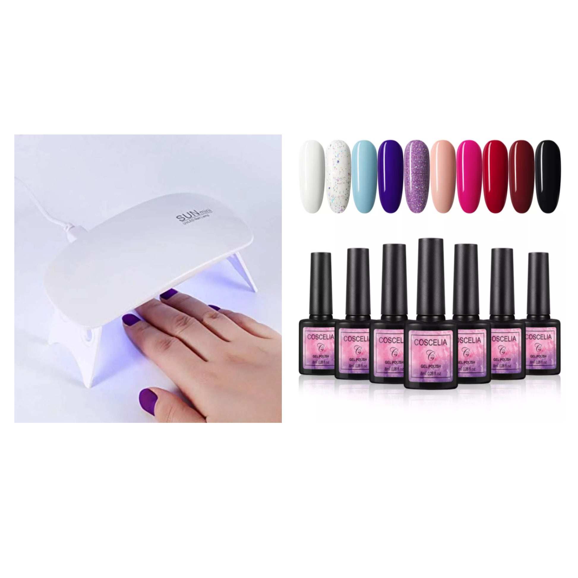 14Pcs UV Gel Polish Set plus Free UV LED Lamp