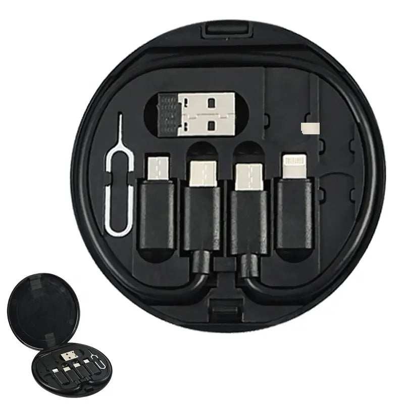6-in-1 60W Fast Charging Data Cable Set with Phone Holder and SIM Ejector Pin