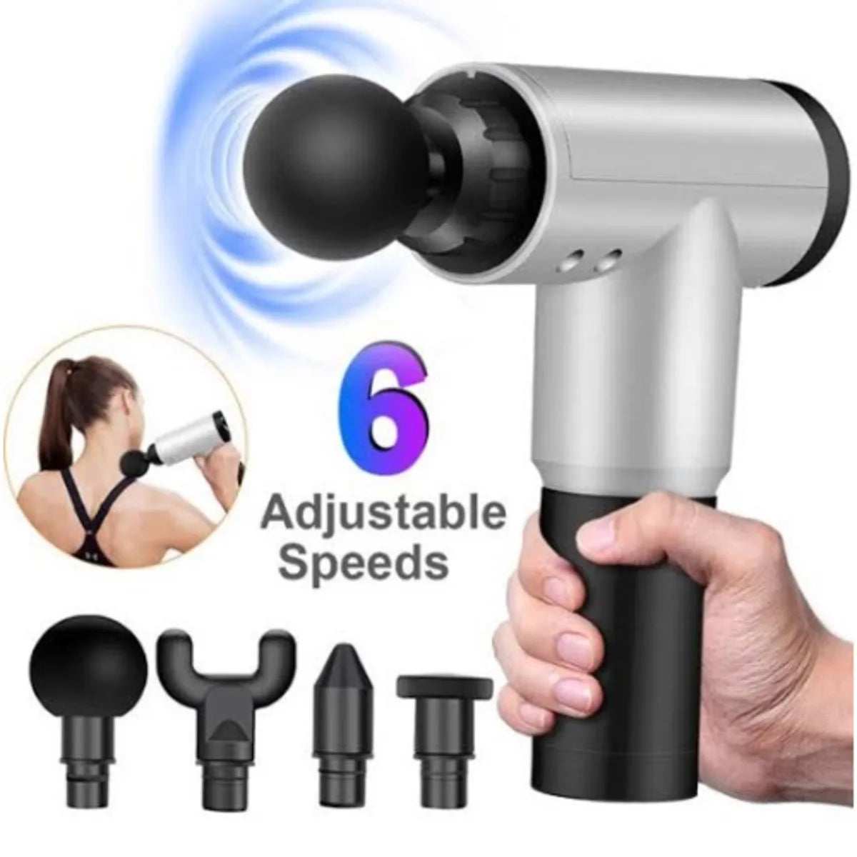 Gym Fitness Professional Deep Muscle Massager Gun – Vibration Muscle Massage Body Sport Facial Gun