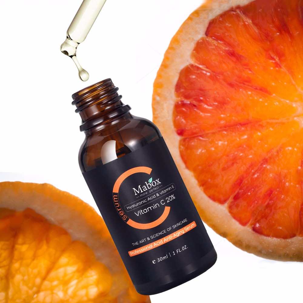 Mabox Vitamin C Serum with Organic Hyaluronic Acid and Vitamin E